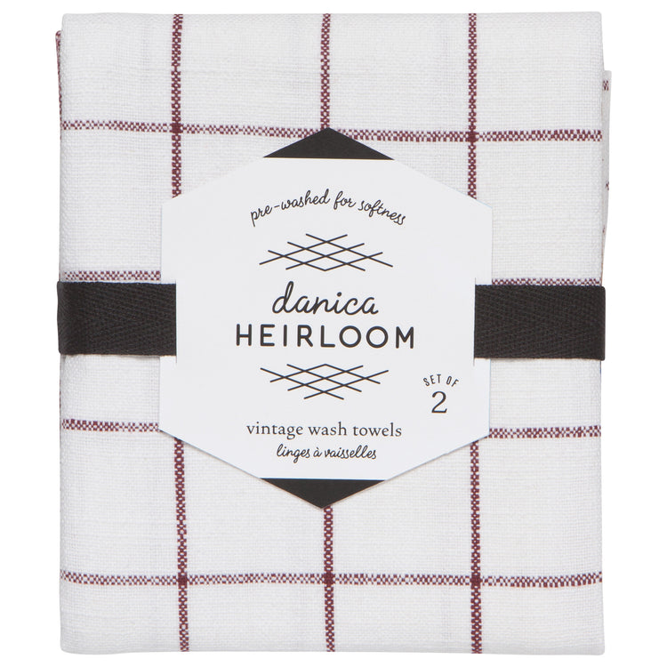 Wine Vintage Wash Dishtowels Set of 2