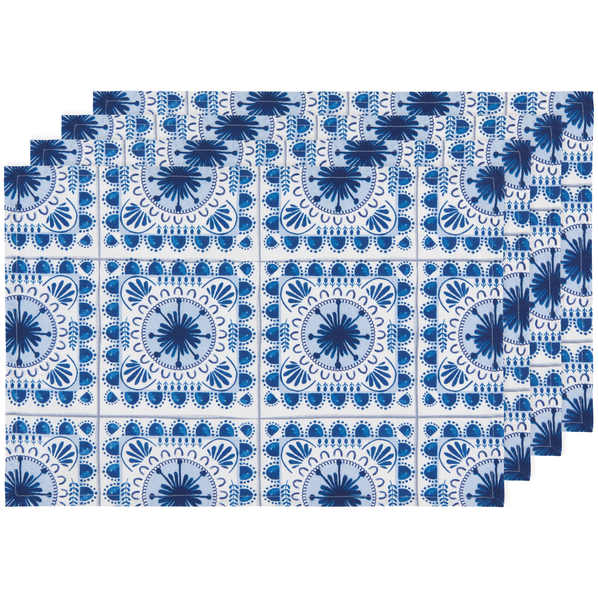Porto Print in Olive & Green Marble Placemats Set main image 1