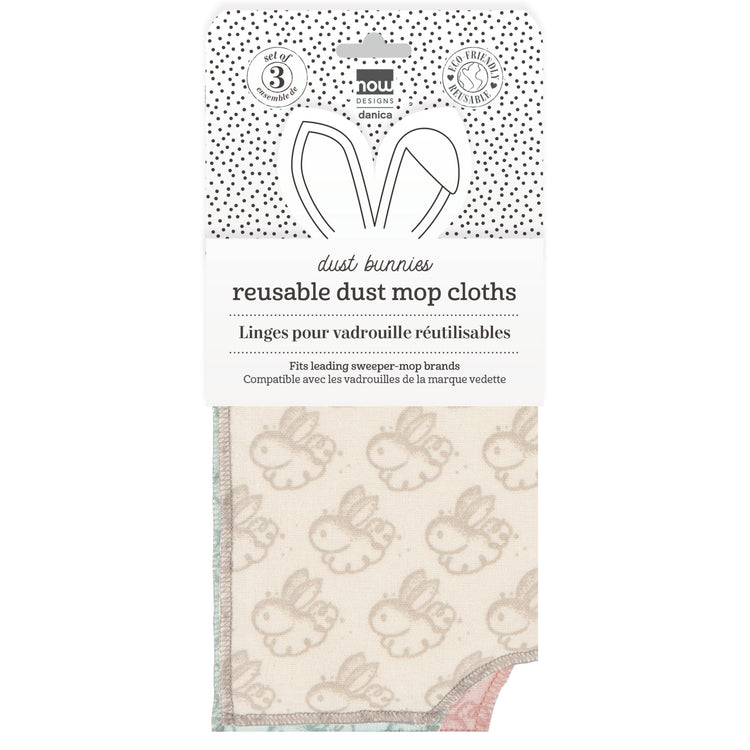 Dust Bunny Reusable Fitted Mop Cloths Set of 3