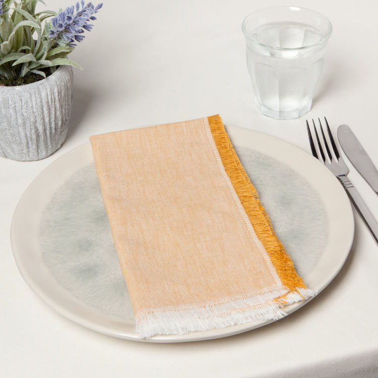 Ochre Chambray Napkins Set of 4