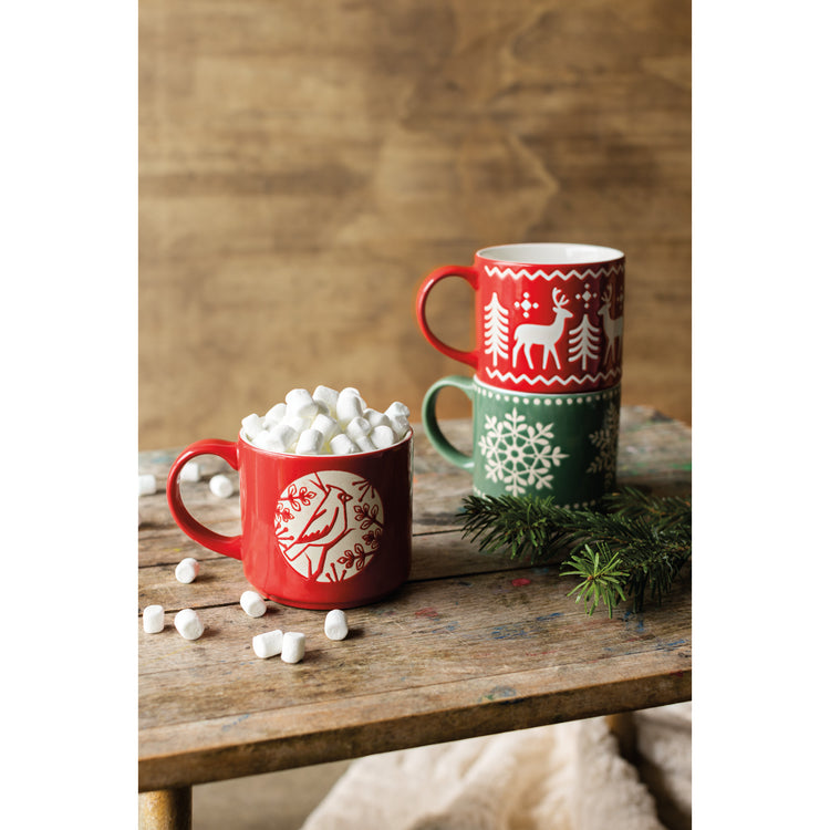 Good Tidings Snowflake Stacking Mug