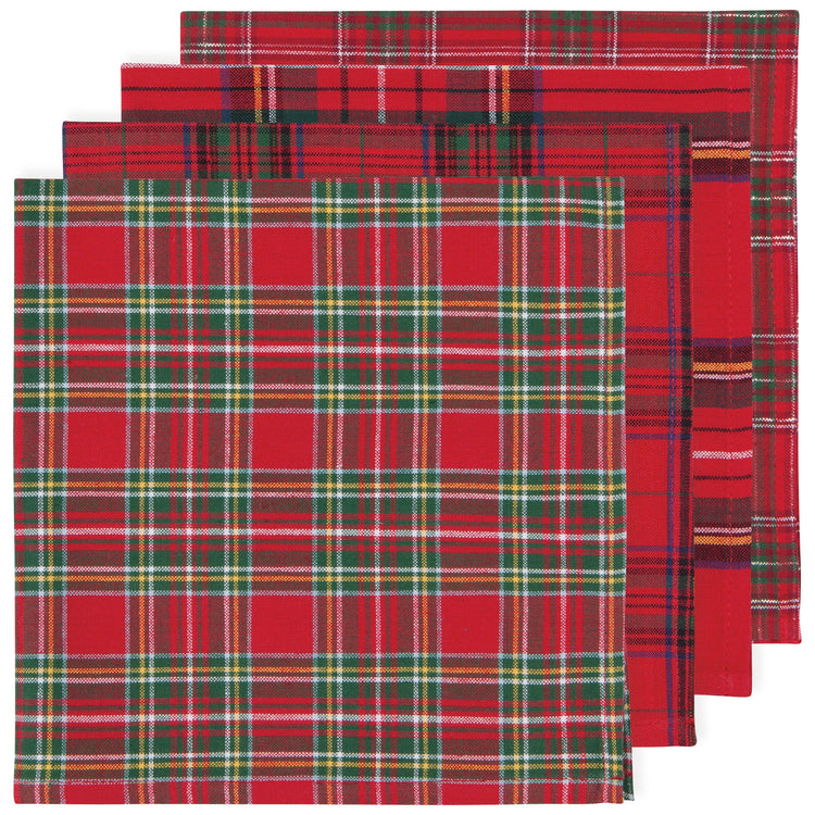 Christmas Plaid Woven Napkins Set of 4