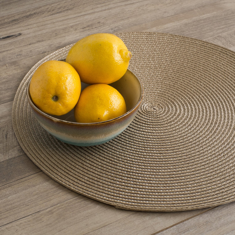 Disko Light Taupe Round Placemat