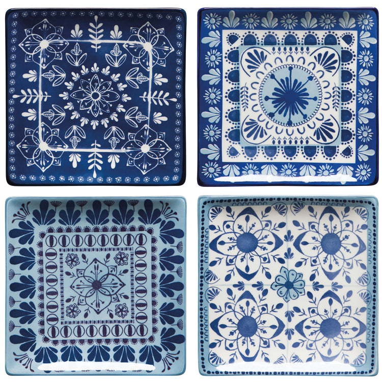 Porto Stamped Plates Set of 4