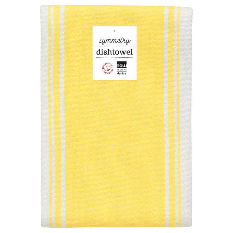 Symmetry Lemon Yellow Dishtowel
