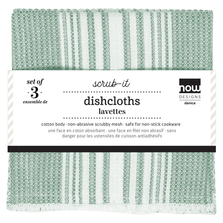 Scrub-It Elm Green Dishcloths Set of 3