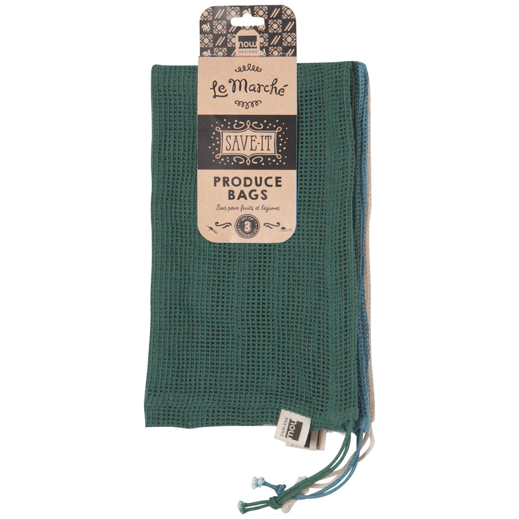 Le Marche Pine Produce Bags Set of 3