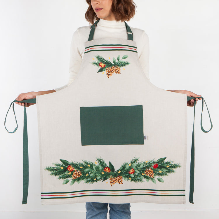 Deck The Halls Cotton Chef's Apron