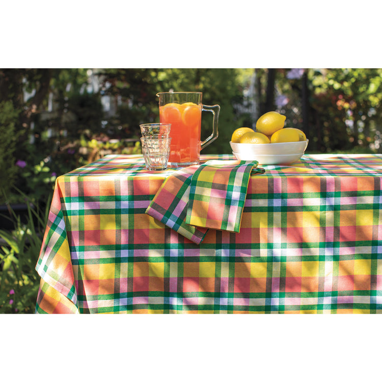 Second Spin Plaid Meadow Tablecloth 120 x 60 inches