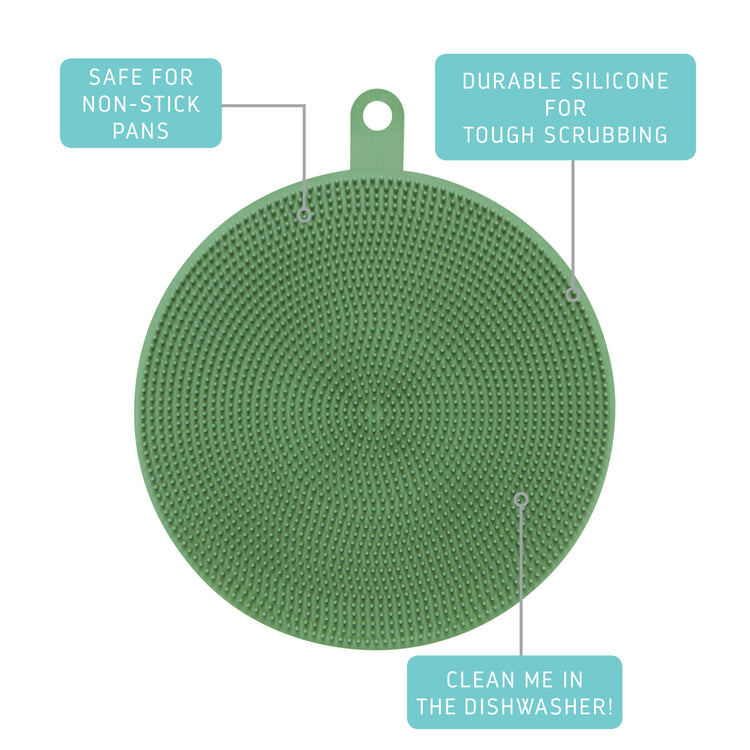 Scrub Bub Aloe Green Silicon Scrubber