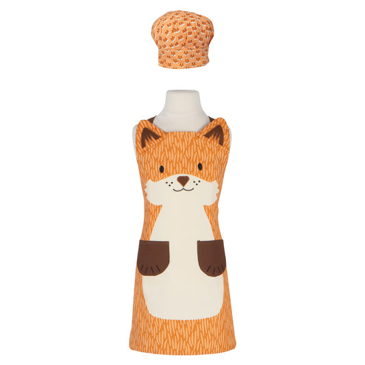 Fox Daydream Kids Apron and Hat Set