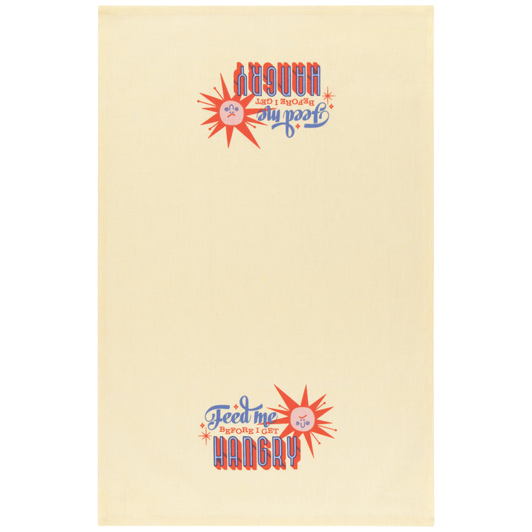 Cheeky Sun Printed Cotton Dishtowel