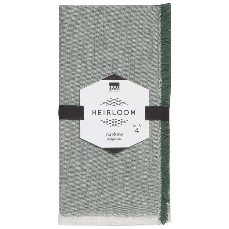 Jade Green Chambray Napkins Set of 4