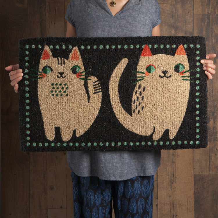 Meow Meow Coir Doormat