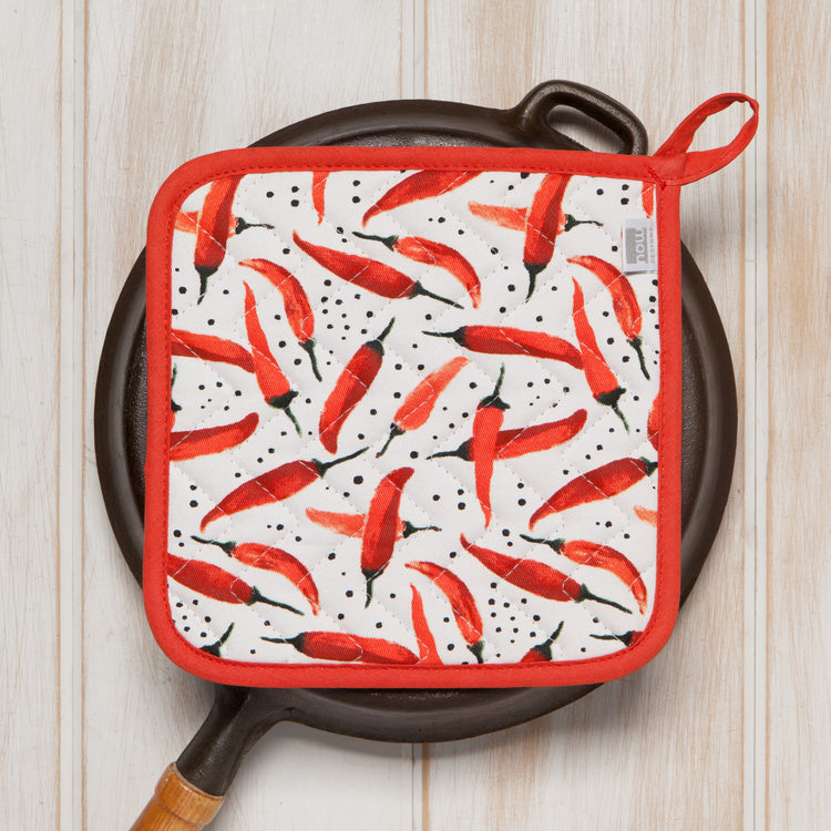 Caliente Chilis Potholder Square