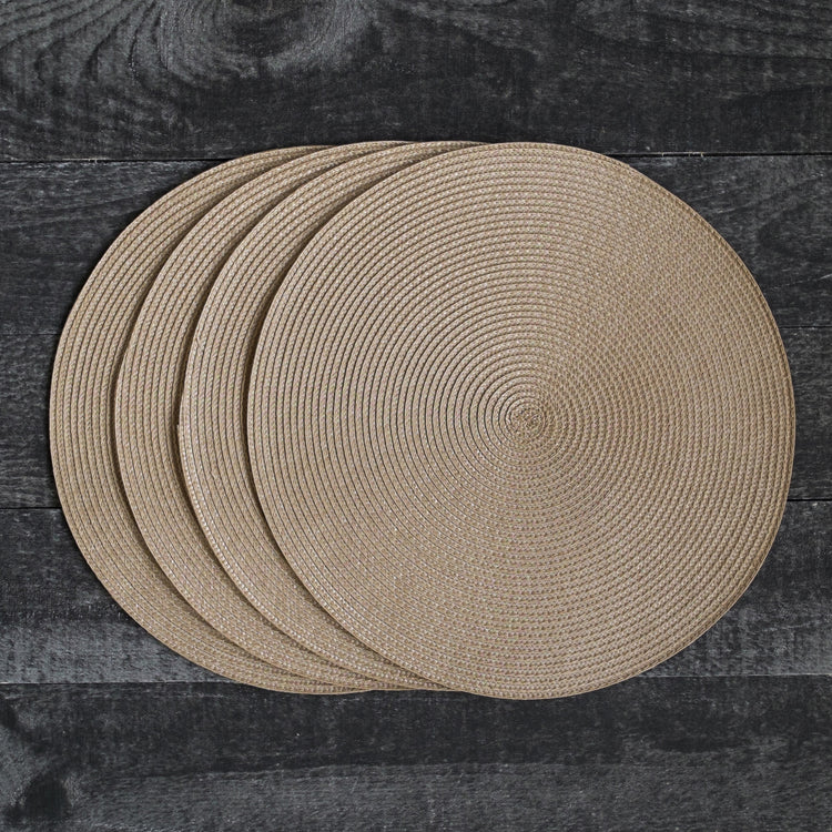 Disko Light Taupe Round Placemat