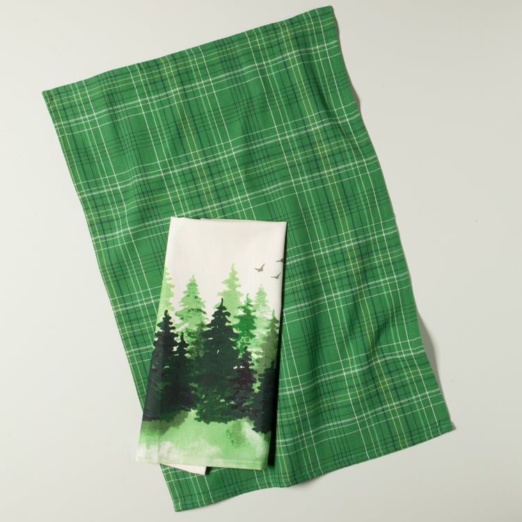 Woods Coordinated Dishtowels Set of 2