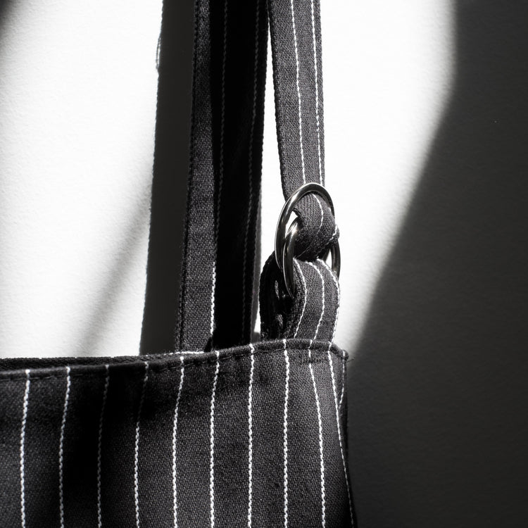 Black Pinstripe Oversized Mightly Apron