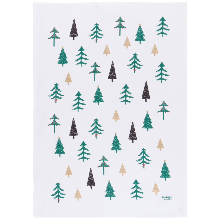 Festive Forest Dishtowel and Swedish Sponge Cloth Set of 2