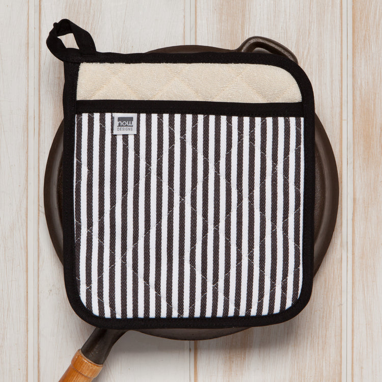 Superior Black Narrow Stripe Potholder