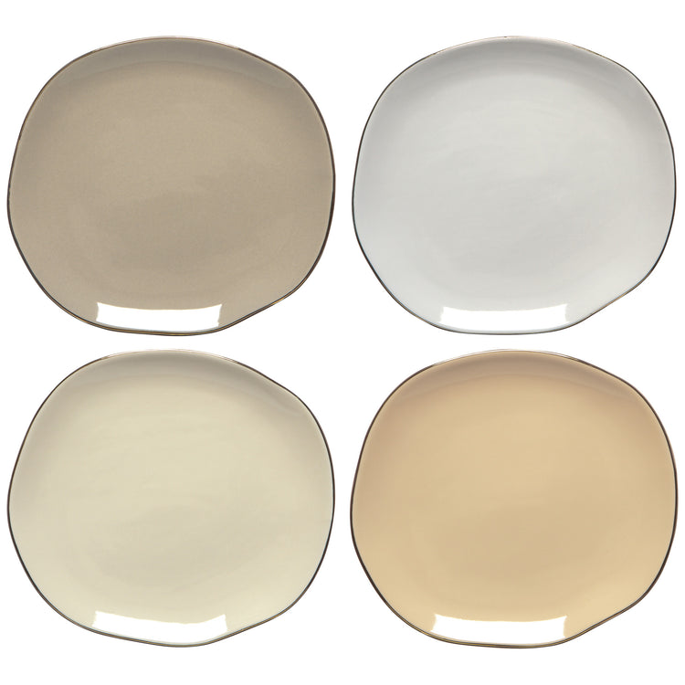 Flight Pebble Appetizer Plates Set of 4