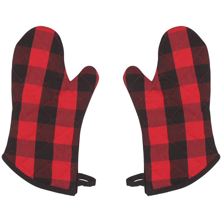 Superior Buffalo Check Red Oven Mitt