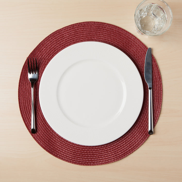 Disko Carmine Red Round Placemat