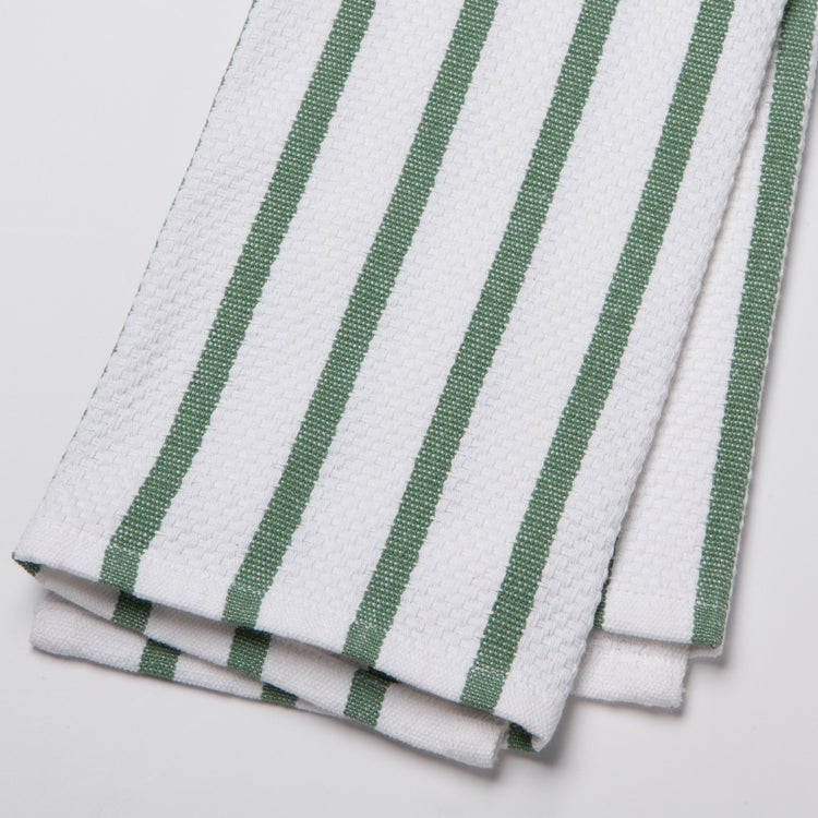 Basketweave Elm Green Dishtowel