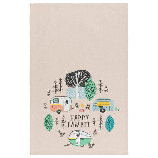 Happy Camper Cotton Dishtowel