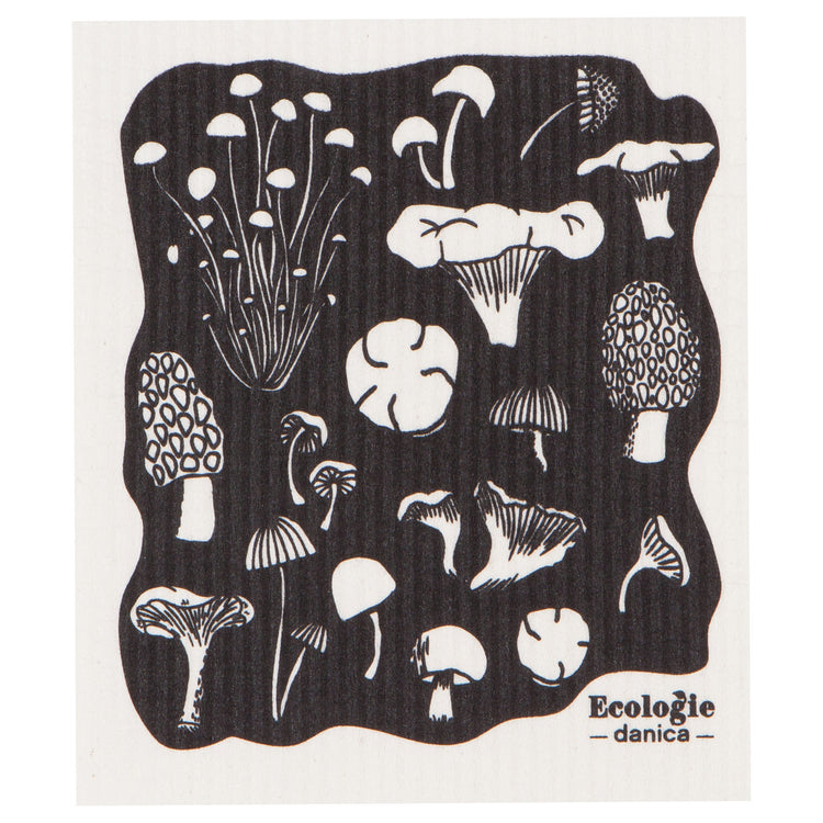 Fungi Dishtowel and Swedish Sponge Cloth Set of 2