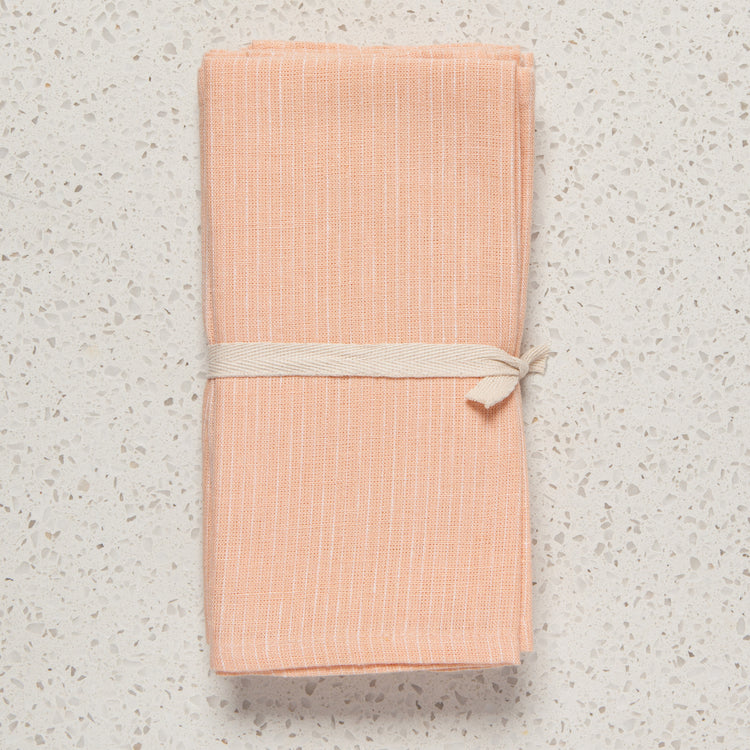 Nectar Pinstripe Linen Napkins Set of 4