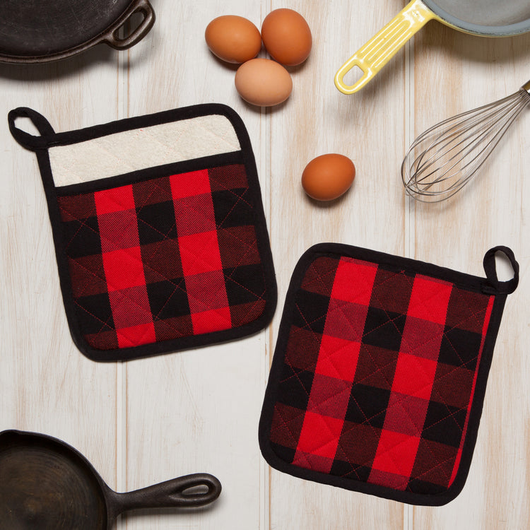 Superior Red Buffalo Check Potholder