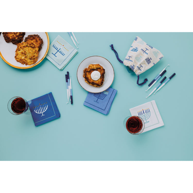 Bright Hanukkah Cocktail Napkins Set of 4