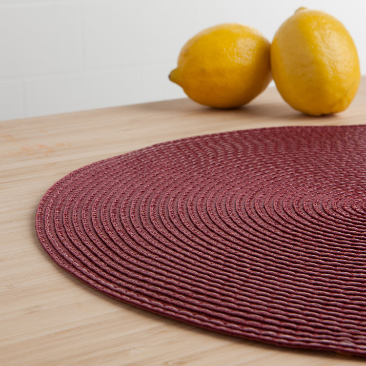 Disko Carmine Red Round Placemat