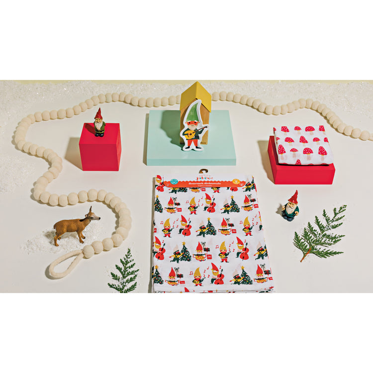 Gnome For The Holidays Floursack Dishtowels Set of 2