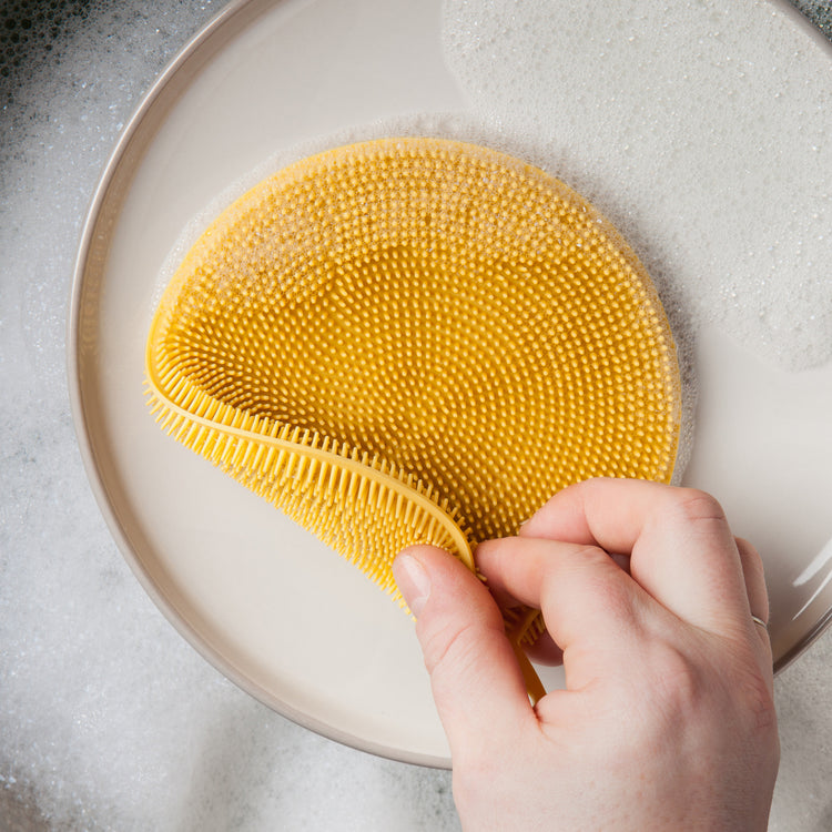 Scrub Bub Sunrise Yellow Silicone Scrubber