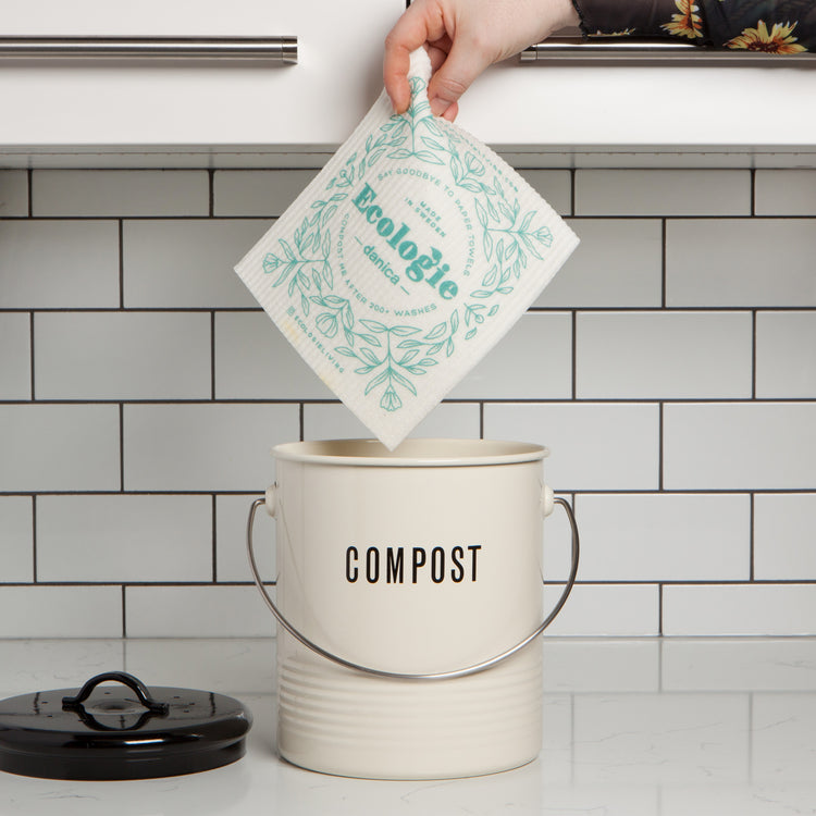 Green Love Swedish Dishcloth