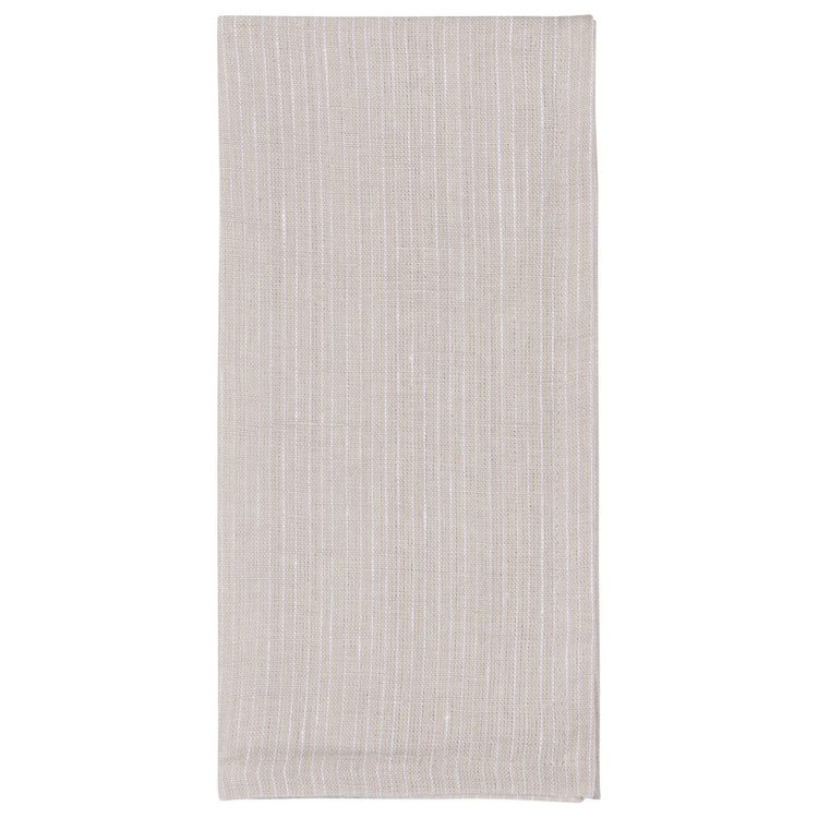 Dove Gray Pinstripe Linen Napkins Set of 4