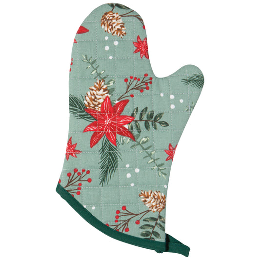 Poinsettia Oven Mitt