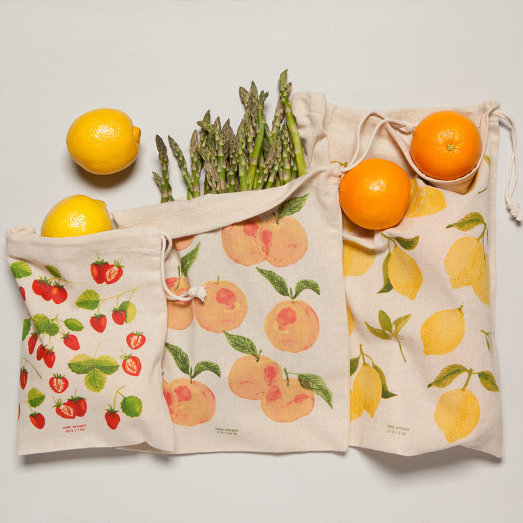 Fruit Salad Reusable Produce Bags Set of 3