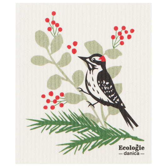 Forest Woodpecker Swedish Sponge Cloth