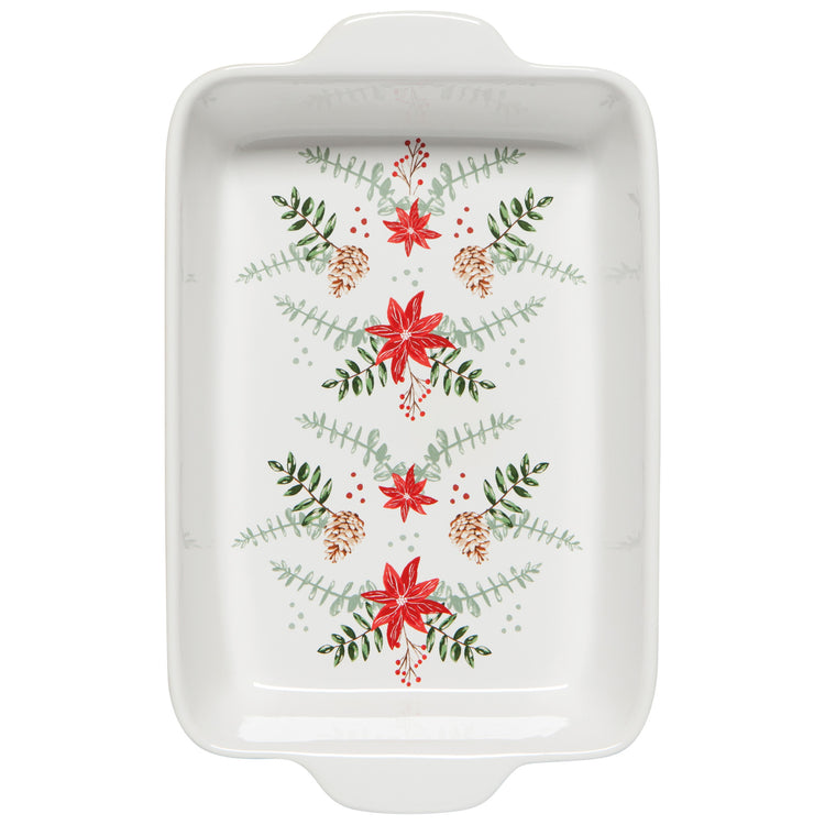 Poinsettia Christmas Baking Dish