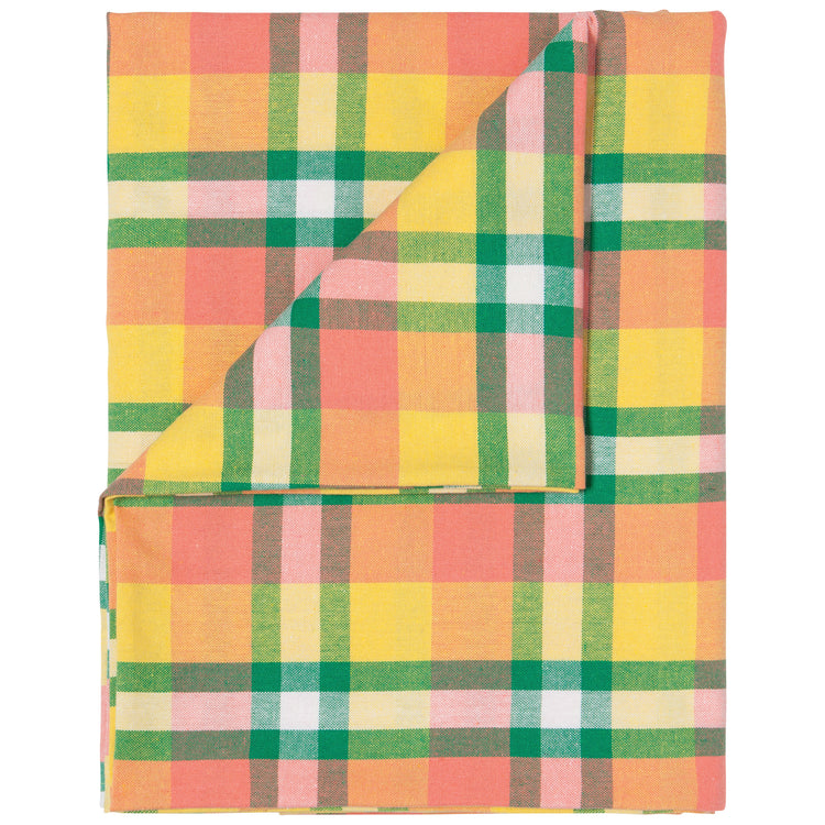 Second Spin Plaid Meadow Tablecloth 120 x 60 inches