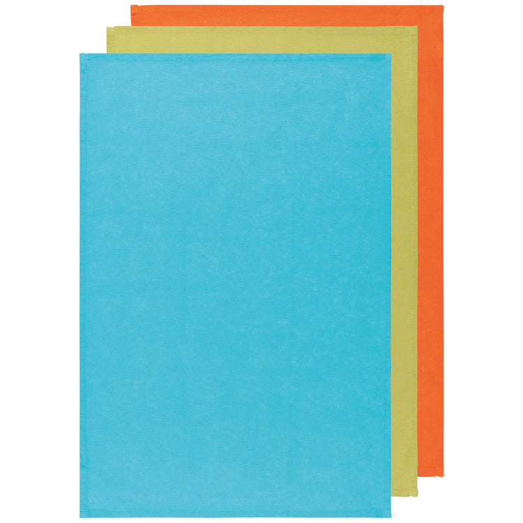 Bali Blue Cactus Crush Floursack Dishtowels Set of 3