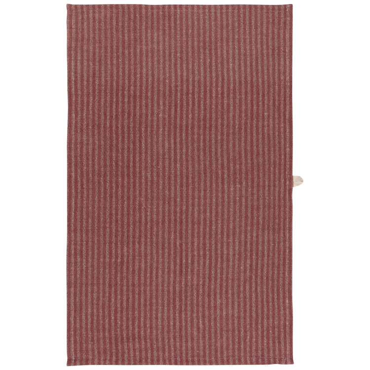 Wine Stripe Linen-Cotton Dishtowel