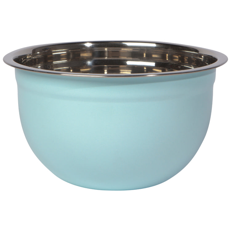 Matte Steel Robins Egg Blue Mixing Bowls Set of 3