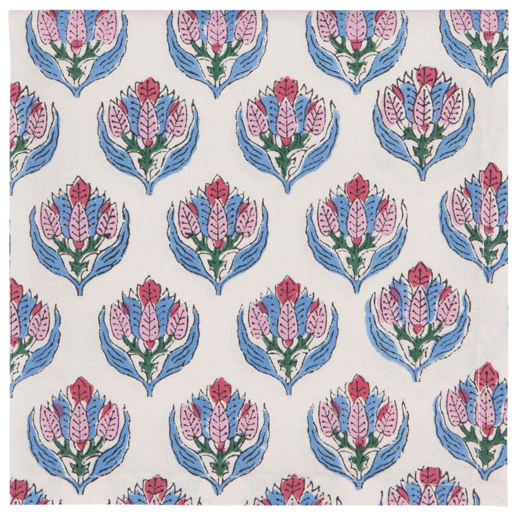 Bouquet Block Print Napkins Set of 4