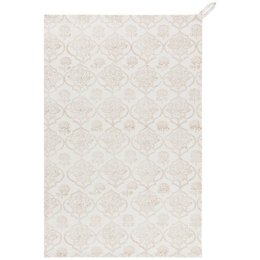 Lotus Block Print Dishtowel