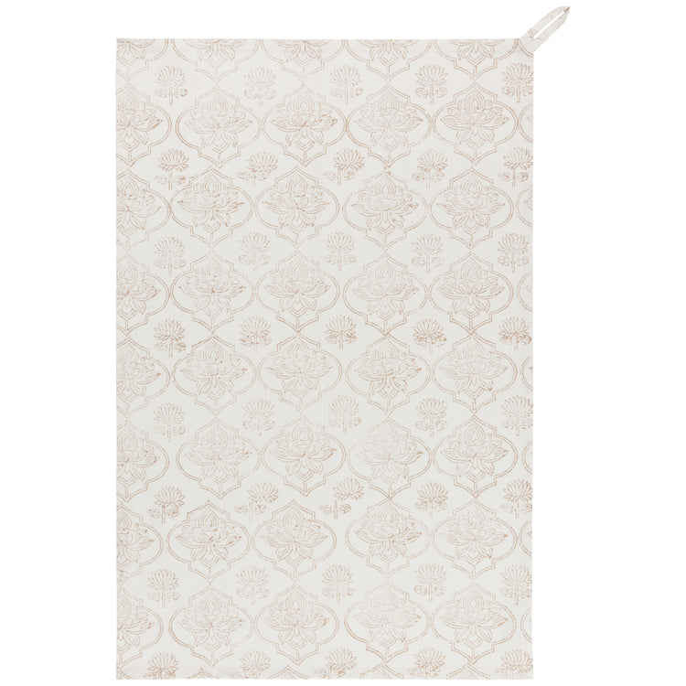Lotus Block Print Dishtowel