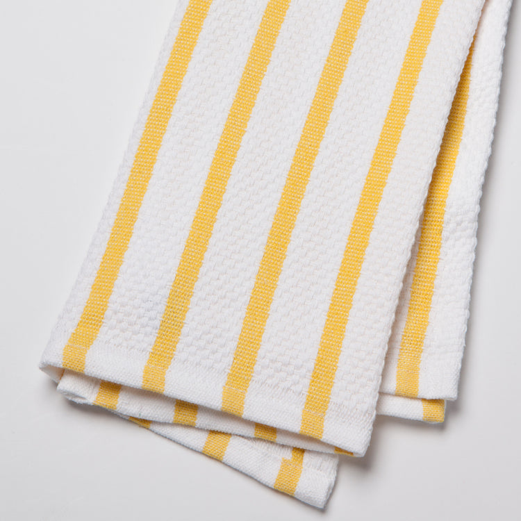 Basketweave Lemon Yellow Dishtowel